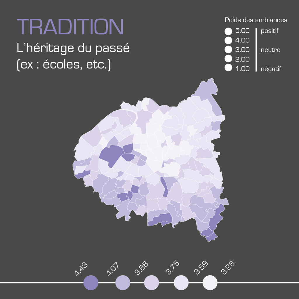 Cartographie de l'ambiance tradition réalisée par Kamisphère