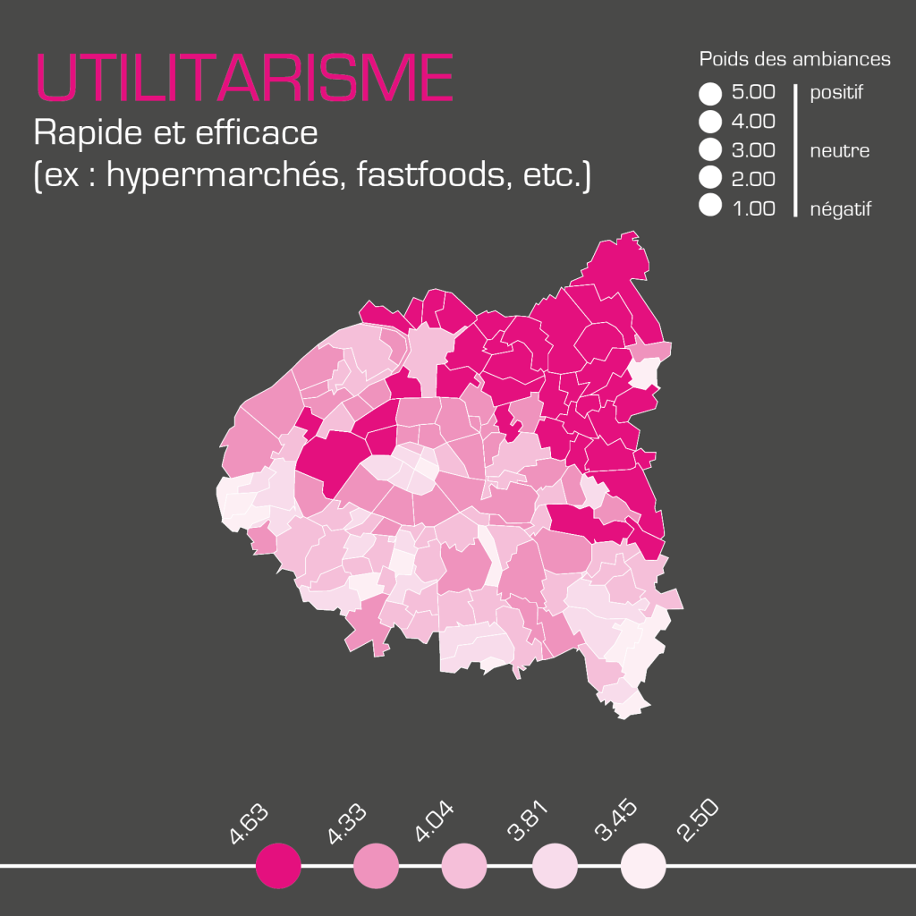 Cartographie des ambiances utilitariste réalisée par Kamisphère